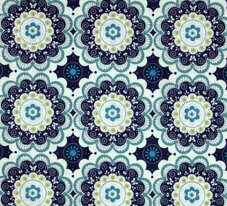 Flutter Dream Doily - Dreamy Dresden Collection - C3132-Blue - Navy Blues Green - Riley Blake